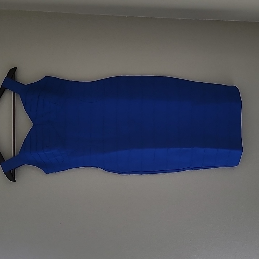Ted Baker Charlii Mid Blue Stretch Bodycon Jersey Sheath Dress TB 3 US 8 - Picture 5 of 12